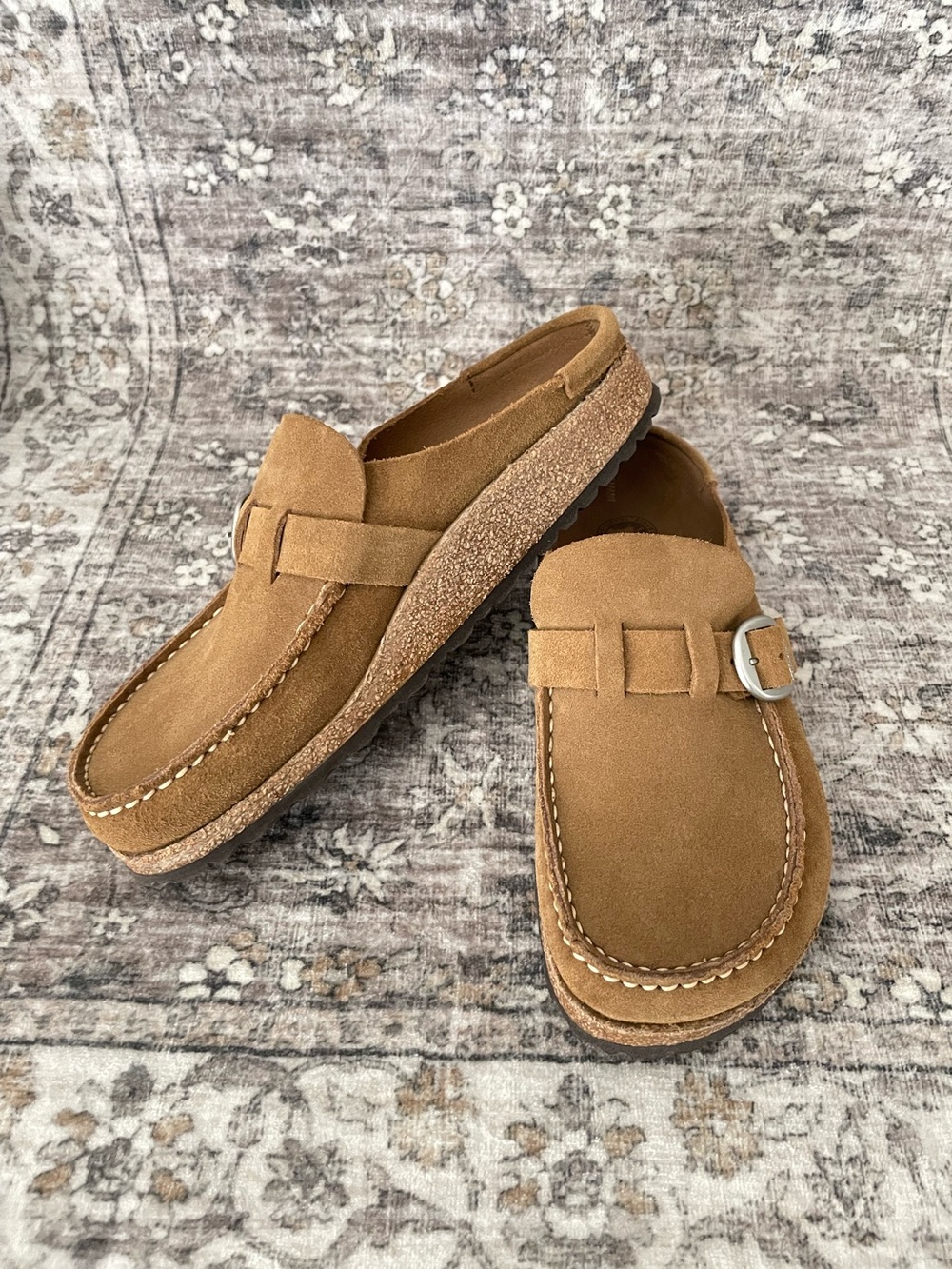 Birkenstock Buckley Slip On Clog Tea Suede 39 Womens Size 8 - Picture 7 of 12